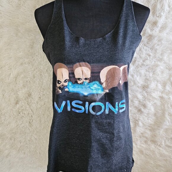 Next Level Women's Dark Gray Star Wars VISIONS Graphic Sleeveless Tank Top M - Picture 1 of 9